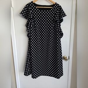 Lane Bryant Black Knit Top with Crew Neck